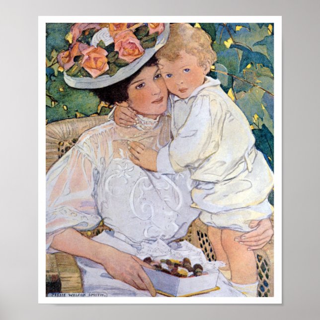 Mother and Child, Jessie Willcox Smith Poster (Front)