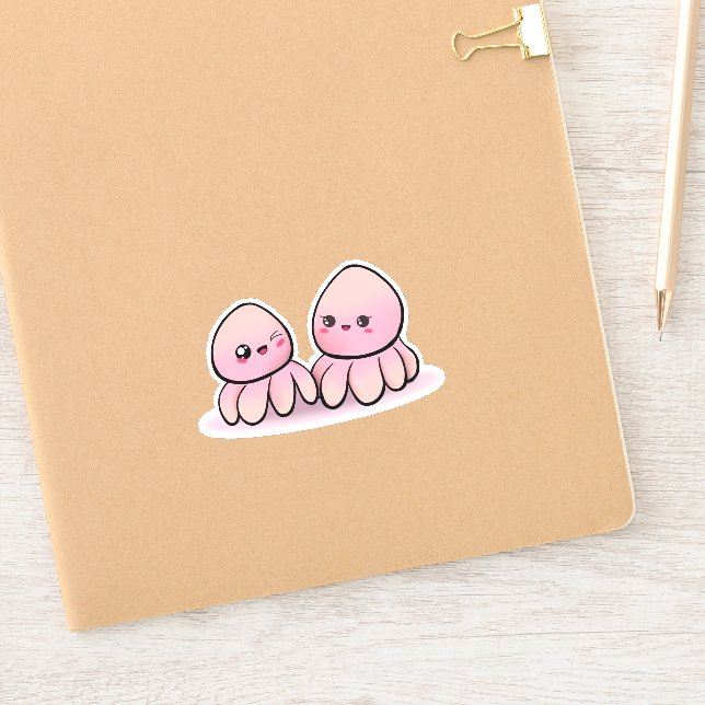 mother and child kawaii octopus (Notebook)