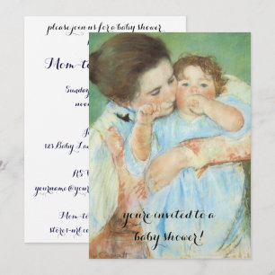 Mother and Child Mary Cassatt, Vintage Baby Shower Invitation