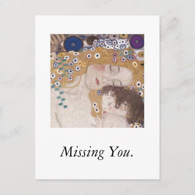 Mother and Child, Missing You. Postcard (Front)
