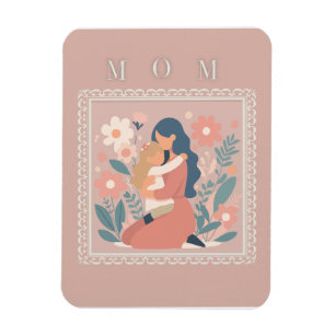 Mother and Child Mother's Day Card Magnet
