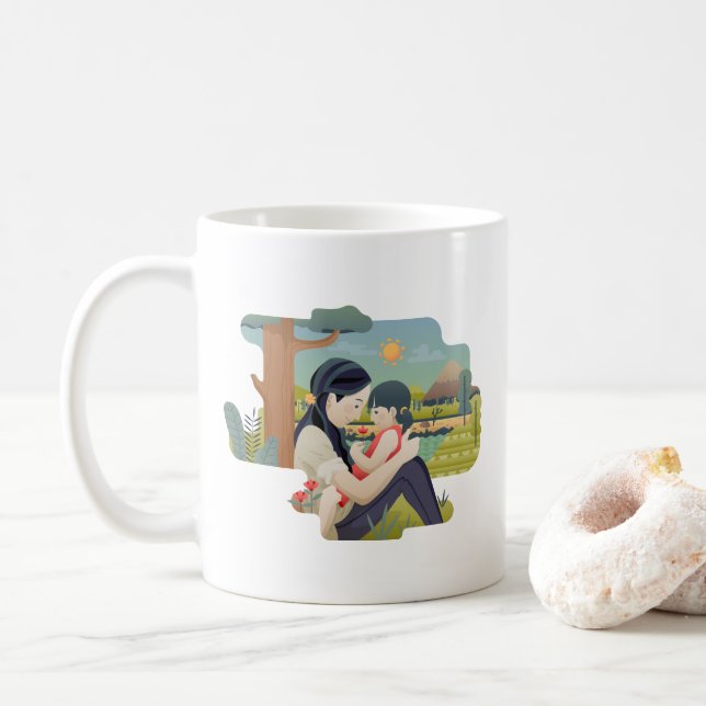 Mother and  Child Mother's Day | Coffee Mug (With Donut)