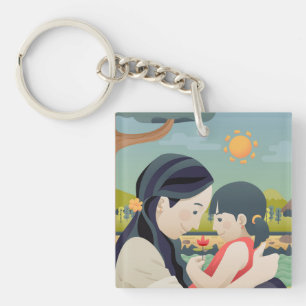 Mother and  Child Mother's Day   Keychain