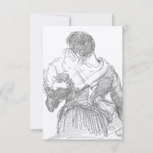 Mother and Child Notebook Thank You Card