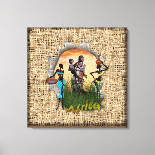 Mother and child of Africa Canvas Print