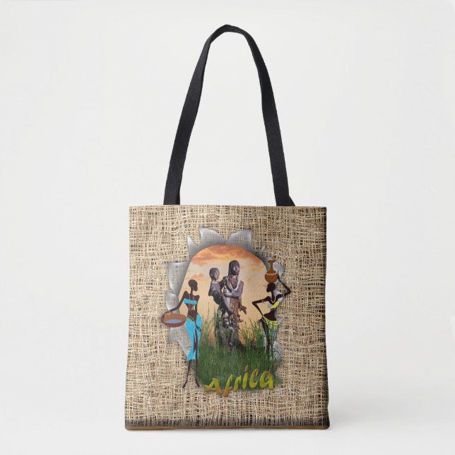 Mother and child of Africa Tote Bag (Front)