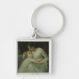 Mother and Child (oil on canvas) Key Ring