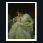 Mother and Child (oil on canvas) Poster<br><div class="desc">Image:116868 Mother and Child (oil on canvas). Munier, Emile (b.1810). Private Collection. Art, Fine Art.</div>