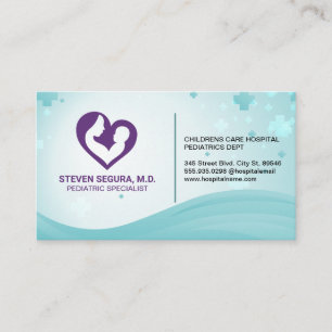Mother and Child Purple Heart Business Card