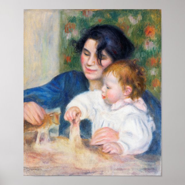Mother and Child, Renoir Poster (Front)