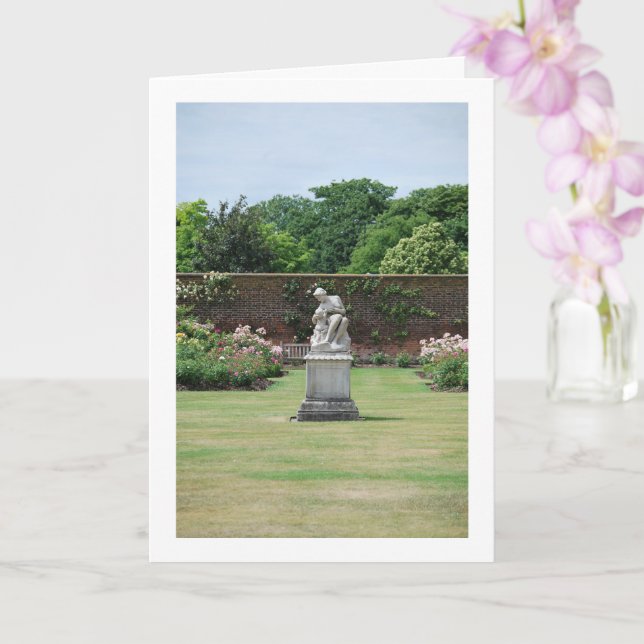 Mother And Child Sculpture, Hampton Court Gardens Card (Orchid)