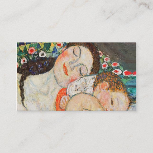 Mother and Child Sleeping Business Card (Front)