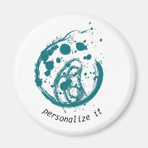 mother and child, Standard, 2¼ Inch Circle Magnet