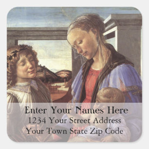 Mother and Child Vintage Christmas Address Label