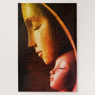 Mother and Child Wall Art Jigsaw Puzzle