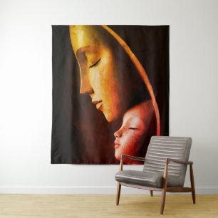 Mother and Child Wall Art Tapestry
