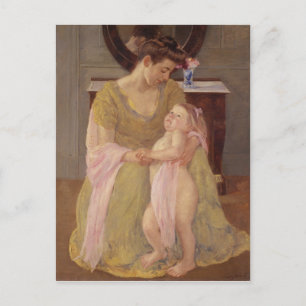 Mother and Child with a Rose Scarf   1908 Postcard