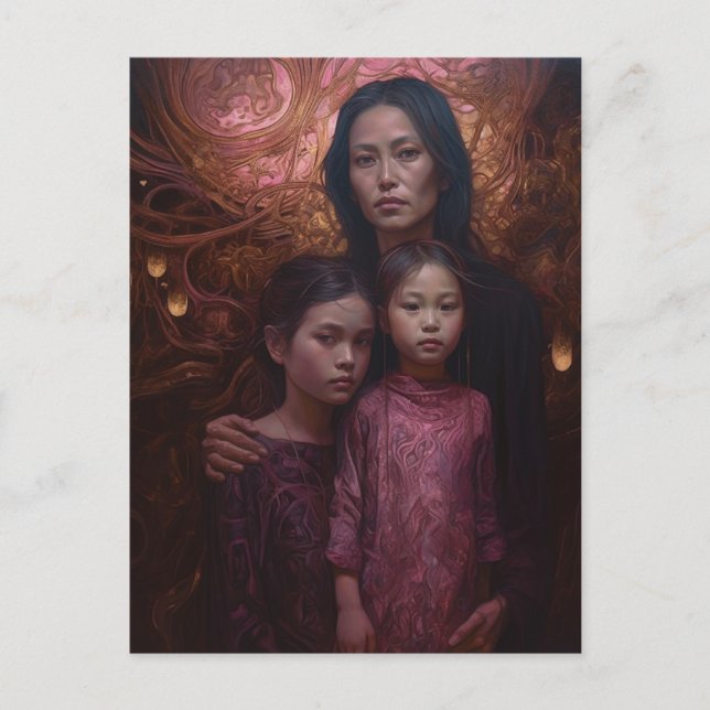 Mother and Children Postcard (Front)