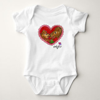 Mother and Daughter Baby Dinosaur Blue Bodysuit