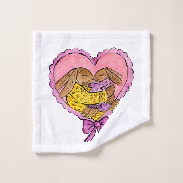 Mother and Daughter Bath Towel Set (Wash Cloth)