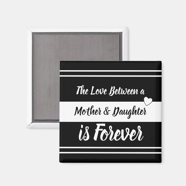 Mother and Daughter black and white Magnet (Front/Back)