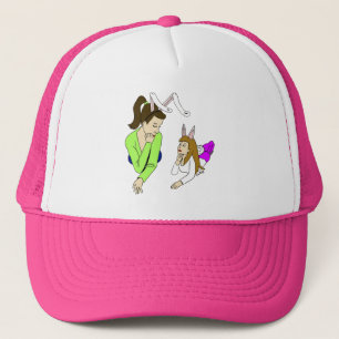 mother and daughter bunnygirls trucker hat