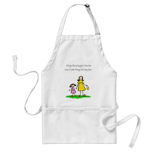 Mother and Daughter Custom Family Characters Apron (Front)