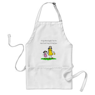 Mother and Daughter Custom Family Characters Apron