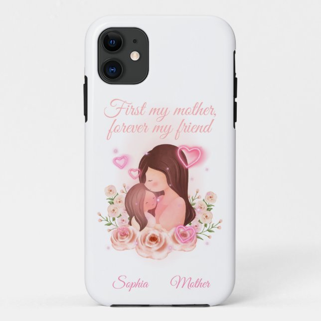 Mother and Daughter, Custom Names Case-Mate iPhone Case (Back)