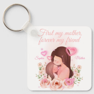 Mother and Daughter, Custom Names Key Ring
