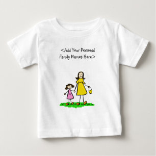 Mother and Daughter Family Names Custom Top Shirts