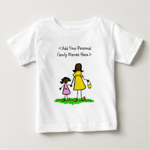 Mother and Daughter Family Names Custom Top Shirts