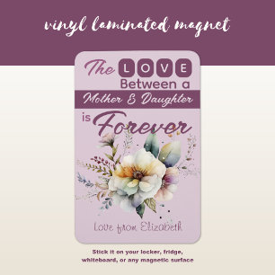 Mother and Daughter forever floral mauve Magnet