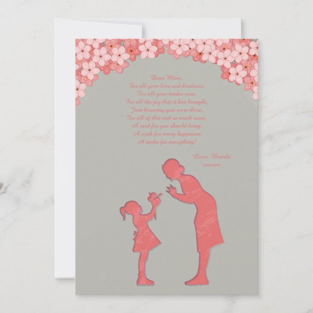 Mother and Daughter Greeting Card (Front)