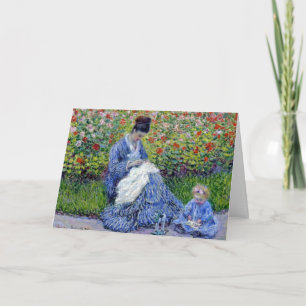 Mother and Daughter in Garden Card