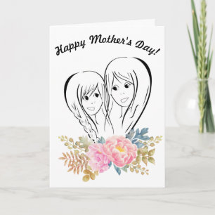 Mother and Daughter Mother's Day Card