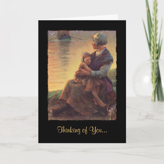 Mother and Daughter on Shore Card (Front)