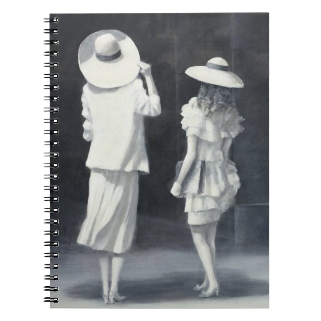 Mother and Daughter Outside a Restaurant Notebook (Front)