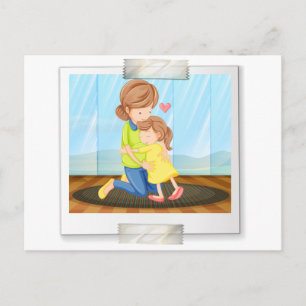 Mother and daughter postcard