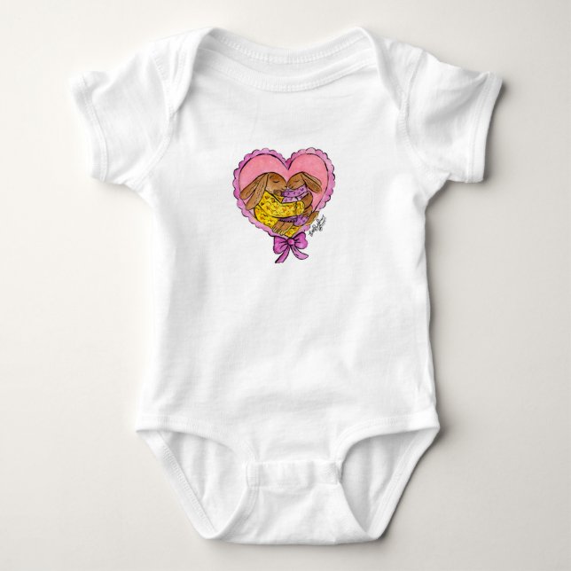 Mother and Daughter Rabbit Bodysuit (Front)