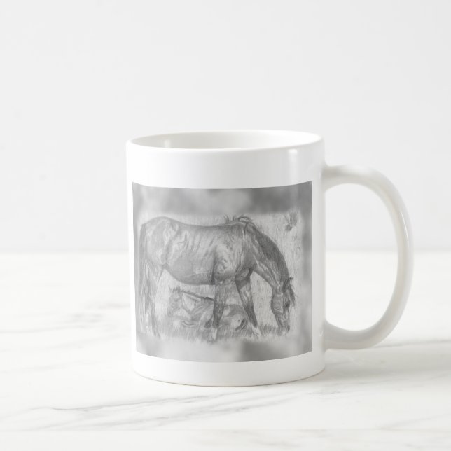 Mother and Foal Coffee Mug (Right)