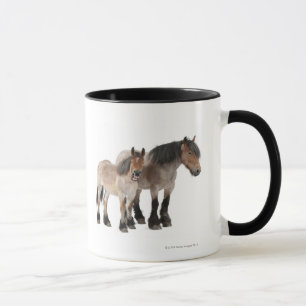 Mother and foal smiling, Belgian horse, Belgian Mug