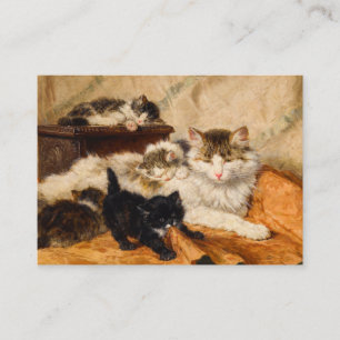 Mother and Her Kittens Enclosure Card