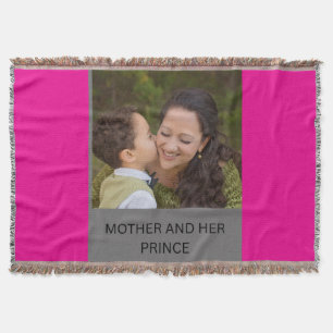 MOTHER AND HER PRINCE THROW BLANKET