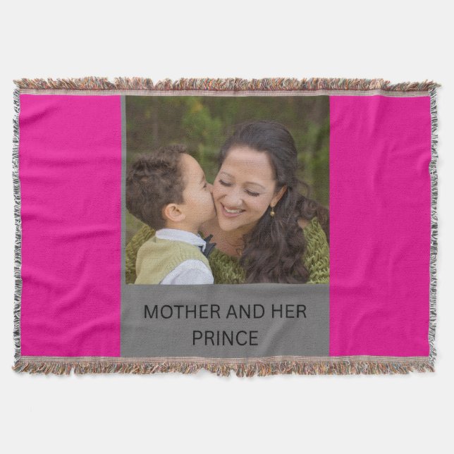 MOTHER AND HER PRINCE  THROW BLANKET (Front)