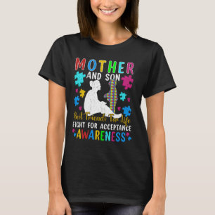 Mother and Son Best Friends for Life Autism Awaren T-Shirt