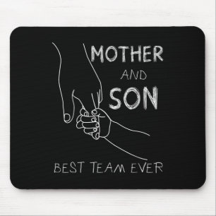 Mother And Son Best Team Ever Family Matching Moth Mouse Mat