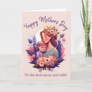 Mother And Son Happy Mother's Day Card
