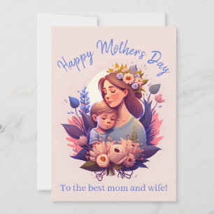 Mother And Son Happy Mother's Day Card