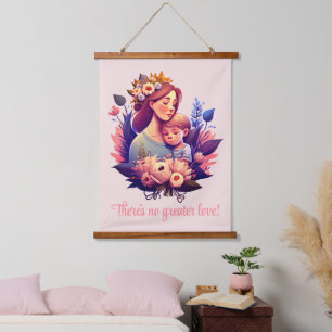 Mother And Son Happy Mother's Day Hanging Tapestry